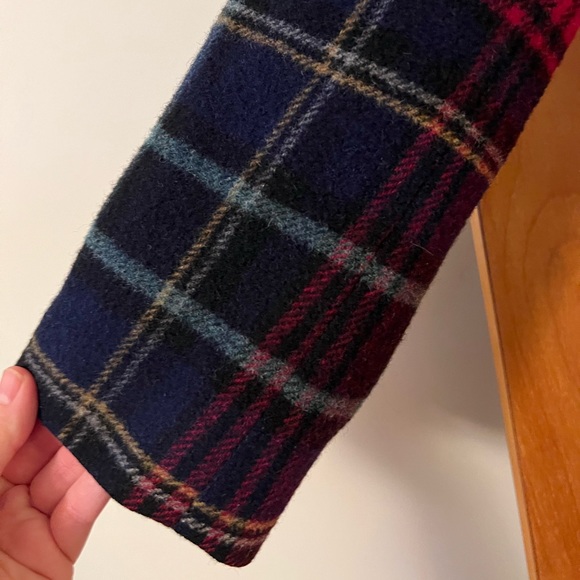 Ralph By Ralph Lauren 100% Wool Coat Double Breasted Red Navy Vintage 90s Large - Picture 5 of 13